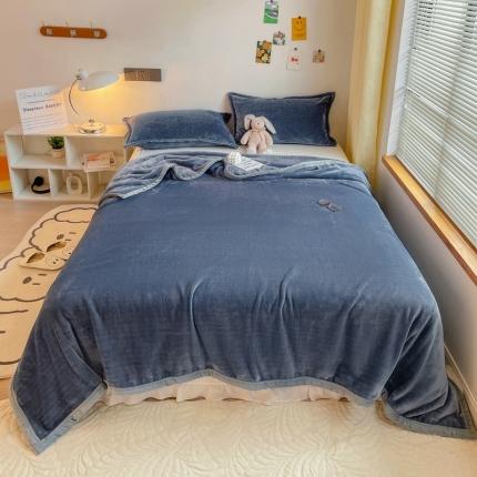 雅萱家纺 2022新款纯色牛奶绒多功能毛毯 宾利兰