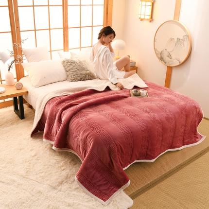 91家纺网 家纺一手货源 找家纺 （总）小牛席业 2022新款加厚款国风被毯系列