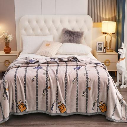 91家纺网 家纺一手货源 找家纺 坦客毯业 2025新款云貂绒盖毯 香水味灰