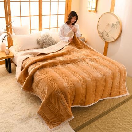 91家纺网 家纺一手货源 找家纺 （总）小牛席业 2022新款加厚款国风被毯系列
