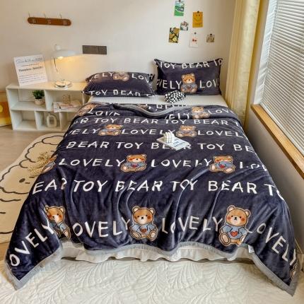 91家纺网 家纺一手货源 找家纺 （总）雅萱家纺 2022新款印花云貂绒毛毯