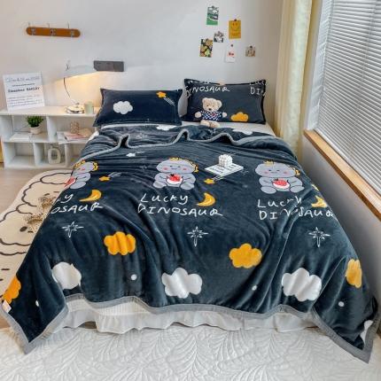 91家纺网 家纺一手货源 找家纺 （总）雅萱家纺 2022新款印花云貂绒毛毯