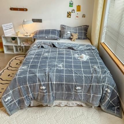 91家纺网 家纺一手货源 找家纺 （总）雅萱家纺 2022新款印花云貂绒毛毯