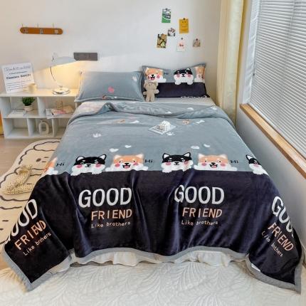 91家纺网 家纺一手货源 找家纺 （总）雅萱家纺 2022新款印花云貂绒毛毯