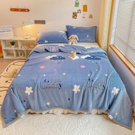 91家纺网 家纺一手货源 找家纺 （总）雅萱家纺 2022新款印花云貂绒毛毯