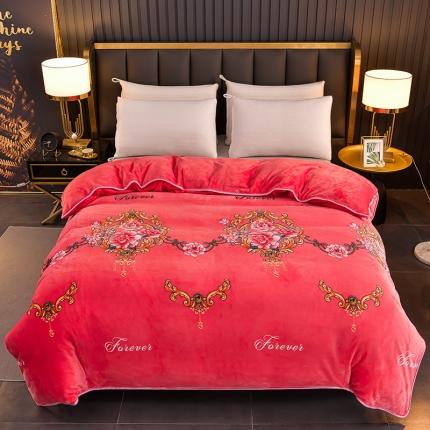 91家纺网 家纺一手货源 找家纺 雨洋2025新款加厚保暖牛奶绒金貂婴儿绒单被套 一鹿有你