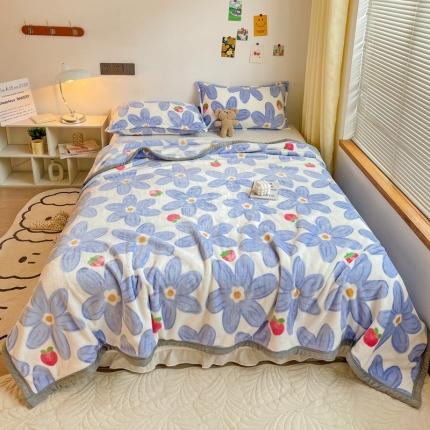 91家纺网 家纺一手货源 找家纺 （总）雅萱家纺 2022新款印花云貂绒毛毯