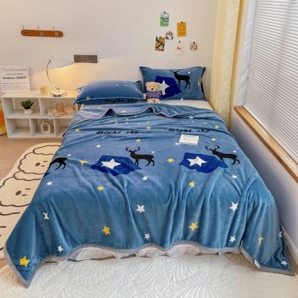 91家纺网 家纺一手货源 找家纺 （总）雅萱家纺 2022新款印花云貂绒毛毯