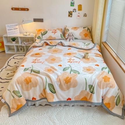 91家纺网 家纺一手货源 找家纺 （总）雅萱家纺 2022新款印花云貂绒毛毯