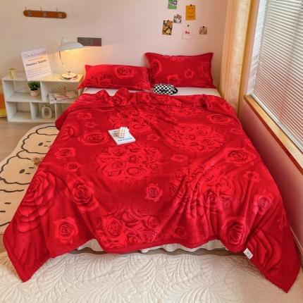 91家纺网 家纺一手货源 找家纺 （总）雅萱家纺 2022新款印花云貂绒毛毯