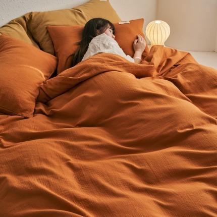 （总）简家居 2022新款冬季全棉空气层小提花四件套