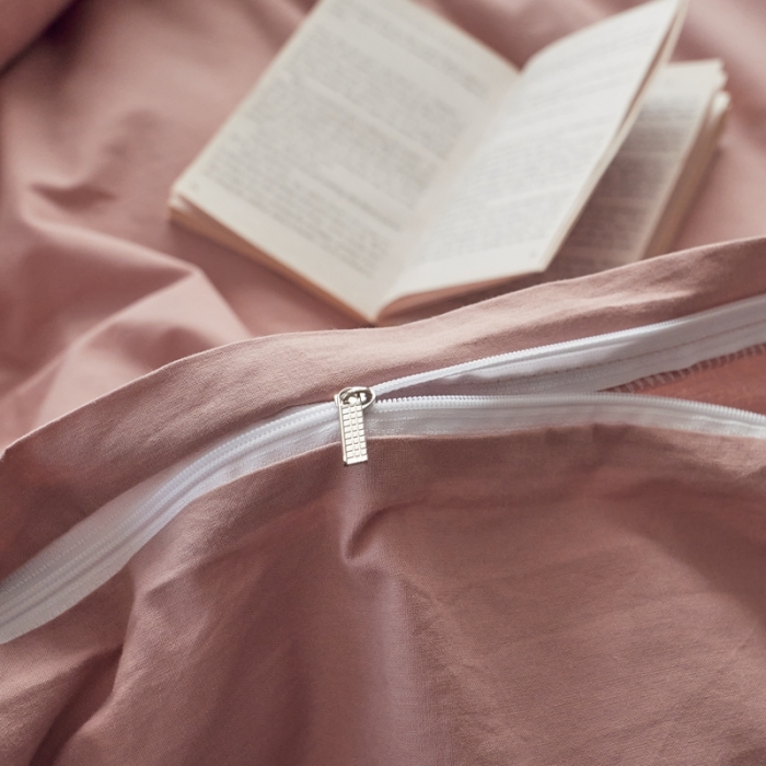 91家纺网 家纺一手货源 找家纺 AB家纺 2022新款全棉水洗棉四件套 豆沙