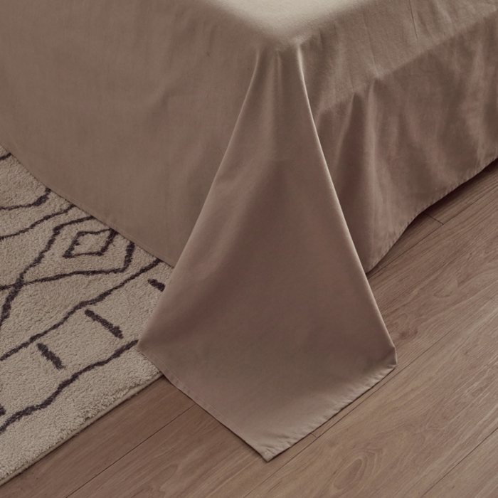 91家纺网 家纺一手货源 找家纺 AB家纺 2022新款全棉水洗棉四件套 粉卡其