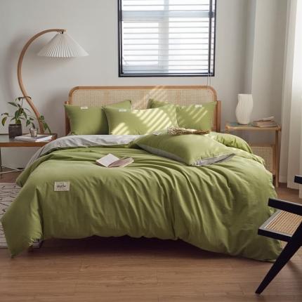 AB家纺 2022新款全棉水洗棉四件套 牛油果灰