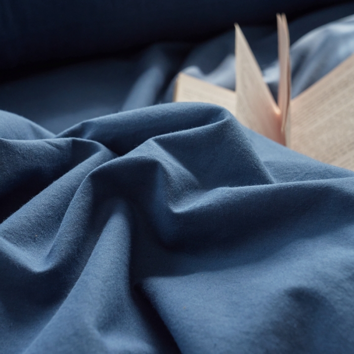 91家纺网 家纺一手货源 找家纺 AB家纺 2022新款全棉水洗棉四件套 蔚蓝