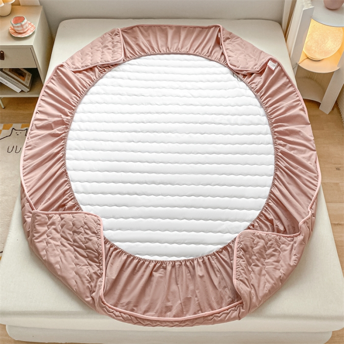 91家纺网 家纺一手货源 找家纺 鑫钰 2023新款迪士尼全棉色织刺绣床笠 米妮公主