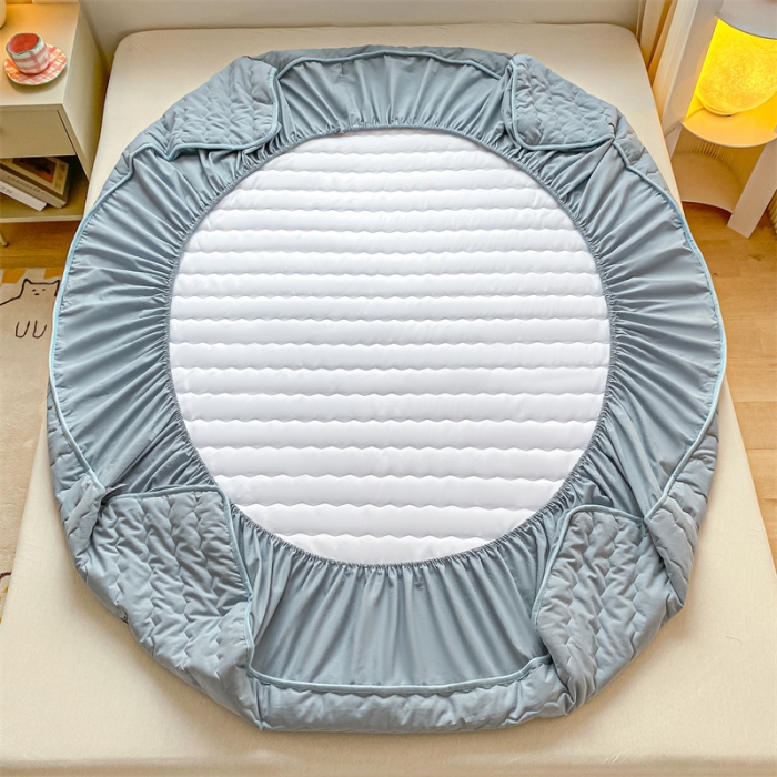 91家纺网 家纺一手货源 找家纺 鑫钰 2023新款迪士尼全棉色织刺绣床笠 唐老鸭