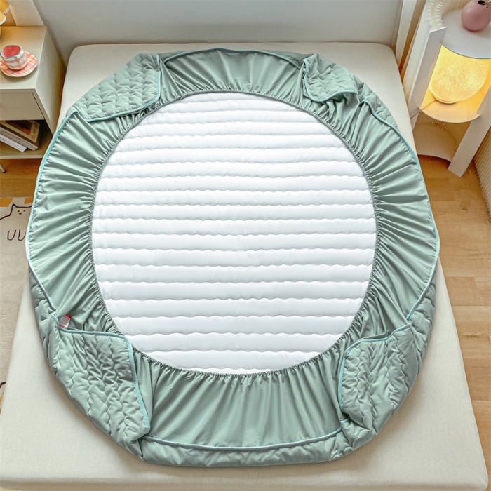 91家纺网 家纺一手货源 找家纺 鑫钰 2023新款迪士尼全棉色织刺绣床笠 小熊维尼