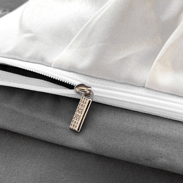 91家纺网 家纺一手货源 找家纺 慕澄家纺 2022新款韩版泡泡纱花边四件套（手机实拍） 极致灰