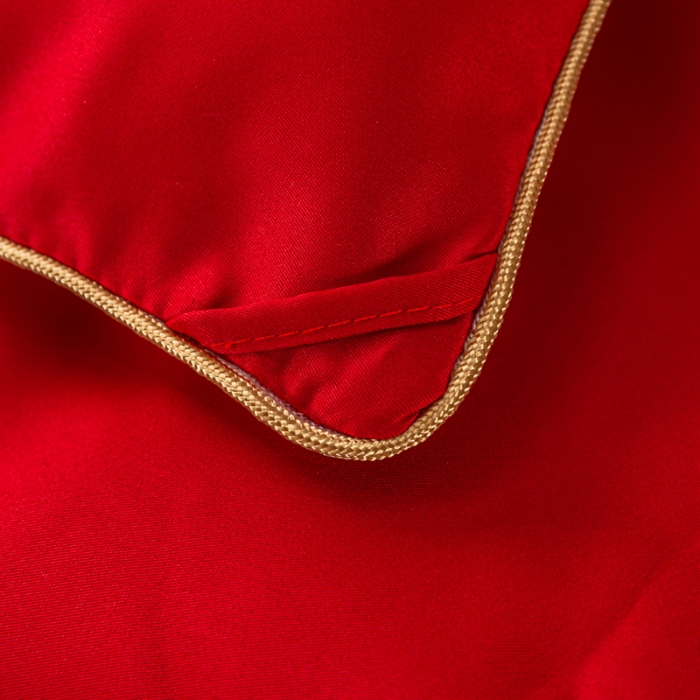 91家纺网 家纺一手货源 找家纺 壹张床 新款婚庆斜纹水洗棉绣花冬被大豆春秋被喜庆被大红被子 幸福喜嫁