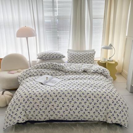 91家纺网 家纺一手货源 找家纺 珺柔 2022新款13070全棉印花四件套嵌绳款 小美好