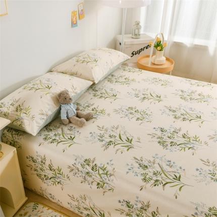 名兮家居 2022新款全棉印花单件床单及三件套 幽幽仙草