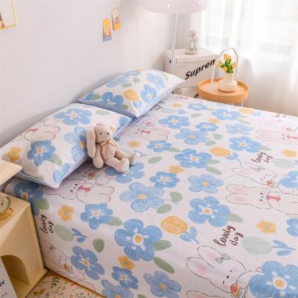 名兮家居 2022新款全棉印花单件床单及三件套 美味小兔