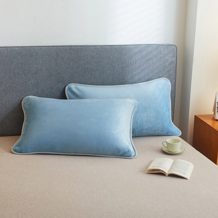 91家纺网 家纺一手货源 找家纺 丝幔 2025新款日式牛奶绒多功能毛毯三件套 宾利蓝