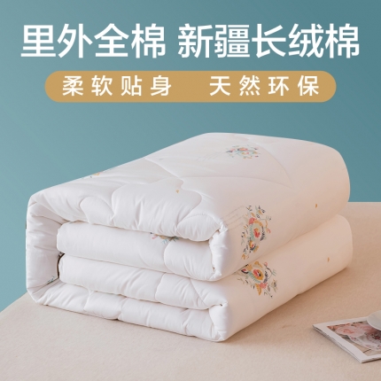 91家纺网 家纺一手货源 找家纺 总 2022新款13372全棉棉花冬被学生春秋棉花被保暖冬被