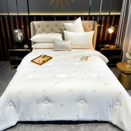 91家纺网 家纺一手货源 找家纺 青螺 新款被芯全功能纤维专家--立体生姜暖绒大豆被金桂飘香