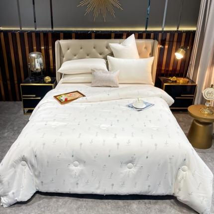 91家纺网 家纺一手货源 找家纺 青螺 新款被芯全功能纤维专家--立体生姜暖绒大豆被-清新物语