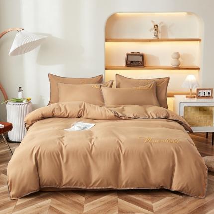 91家纺网 家纺一手货源 找家纺 (总) 啊雅家居 2025新款A类水洗棉贝壳边毛巾绣四件套