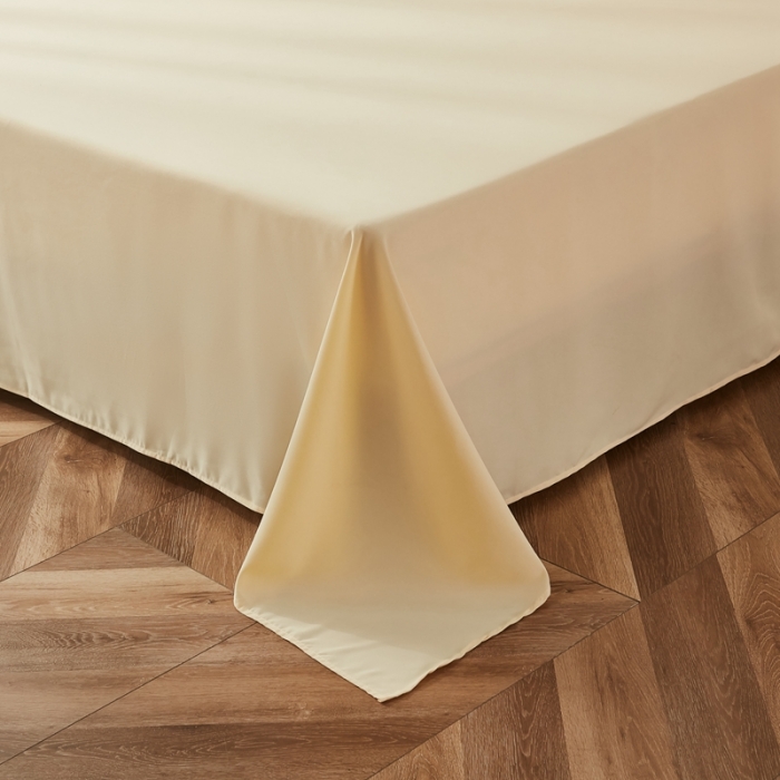 91家纺网 家纺一手货源 找家纺 啊雅家居 2025新款A类水洗棉贝壳边毛巾绣四件套 时尚黄