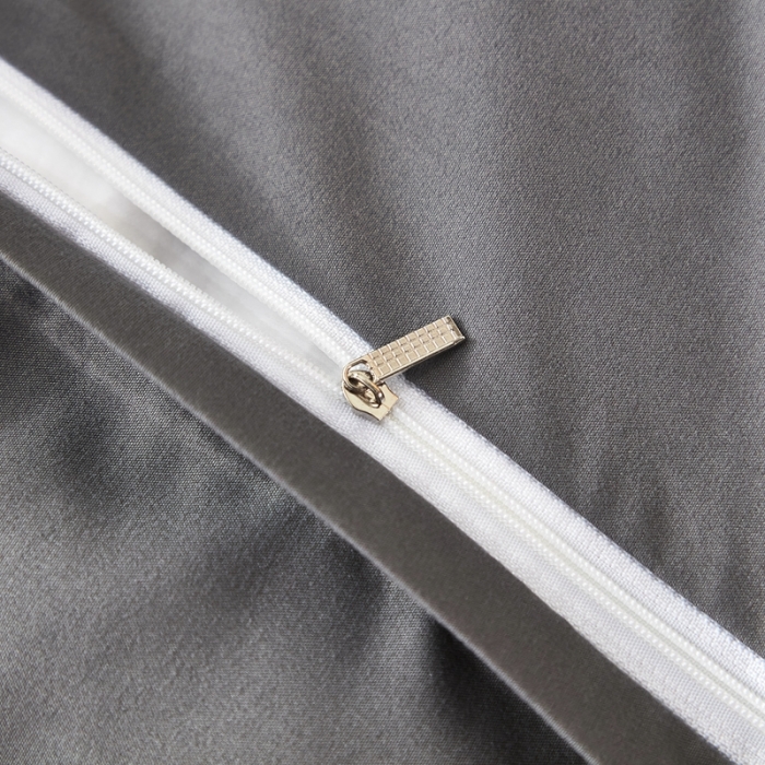 91家纺网 家纺一手货源 找家纺 啊雅家居 2025新款A类水洗棉贝壳边毛巾绣四件套 时尚灰