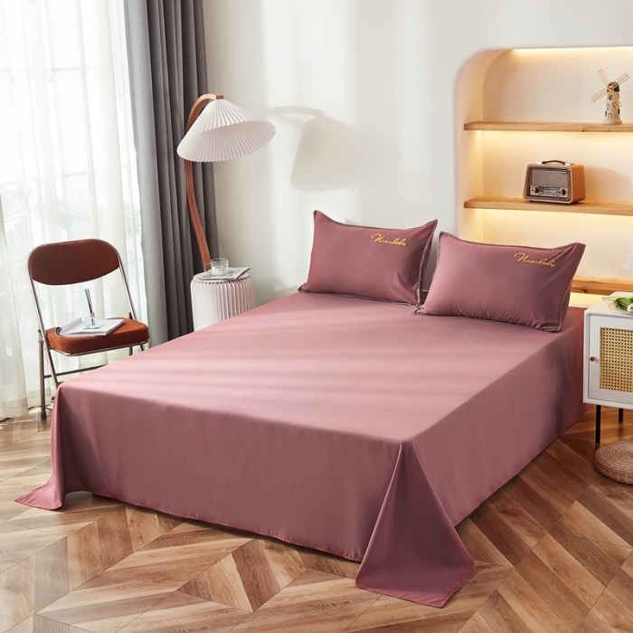 91家纺网 家纺一手货源 找家纺 啊雅家居 2025新款A类水洗棉贝壳边毛巾绣四件套 时尚酱