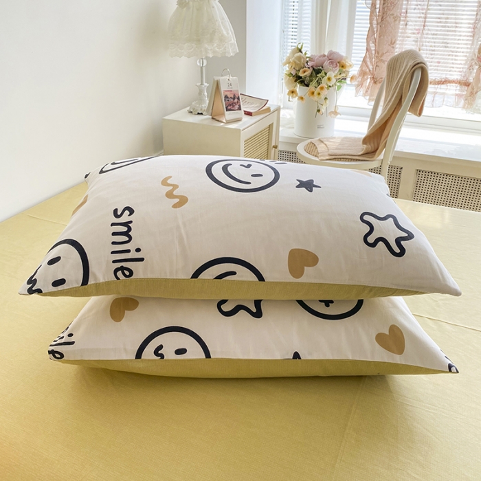 91家纺网 家纺一手货源 找家纺 黑马家居全棉印花喷气12868套件-单品枕套 乐天派