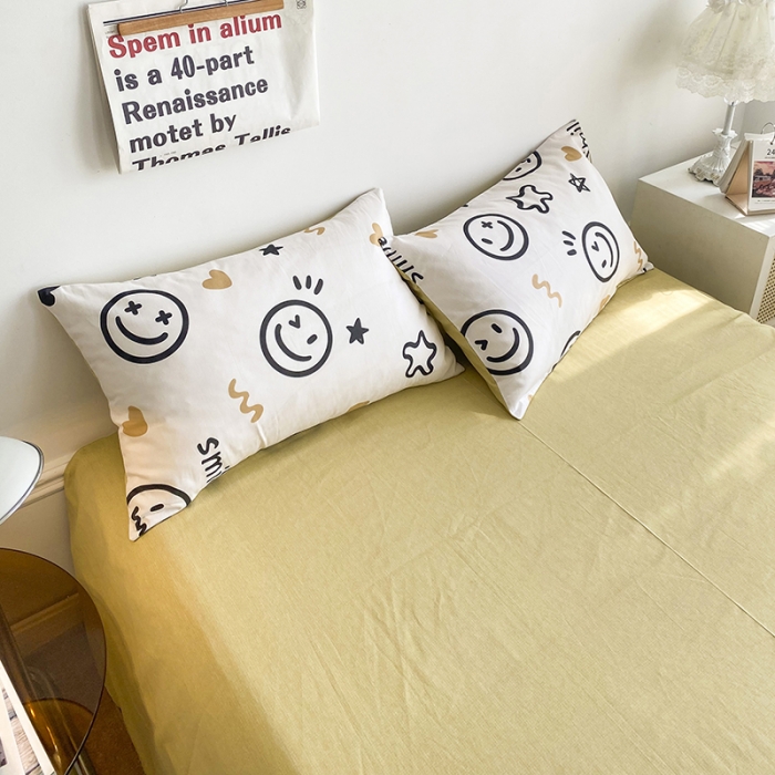 91家纺网 家纺一手货源 找家纺 黑马家居全棉印花喷气12868套件-单品枕套 乐天派