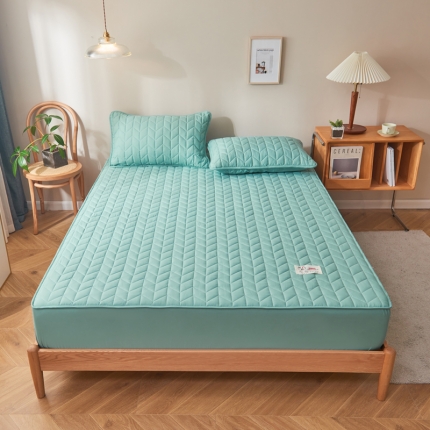 91家纺网 家纺一手货源 找家纺 （总）卡伦 2025新款原棉大豆纤维夹棉床笠大豆床笠