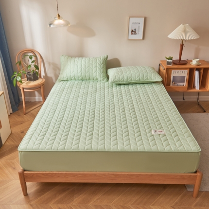 91家纺网 家纺一手货源 找家纺 （总）卡伦 2025新款原棉大豆纤维夹棉床笠大豆床笠