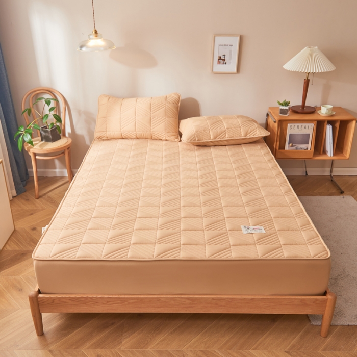 91家纺网 家纺一手货源 找家纺 （总）卡伦 2025新款原棉大豆纤维夹棉床笠大豆床笠