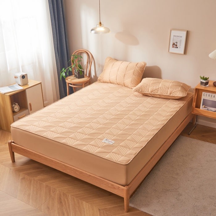 91家纺网 家纺一手货源 找家纺 （总）卡伦 2025新款原棉大豆纤维夹棉床笠大豆床笠