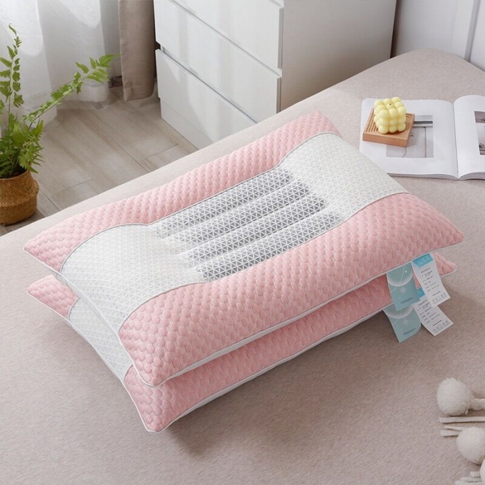 91家纺网 家纺一手货源 找家纺 总）剑桥 2022新款3D凉感豆豆决明子单人定型硬护颈草本枕