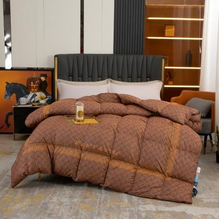 91家纺网 家纺一手货源 找家纺 加密匹马棉新款日本制数码（独版）印花鹅绒被 羽绒被