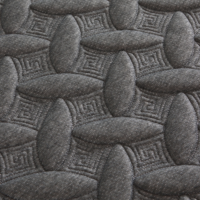 91家纺网 家纺一手货源 找家纺 欣罗兰 2022新款立体针织三明治双面床垫系列-学生款 格韵灰