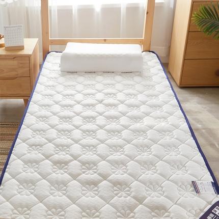 欣罗兰2023立体针织三明治双面床垫-学生款 四叶草-白