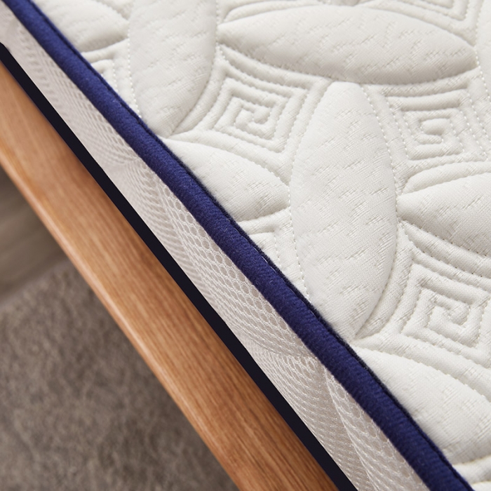 91家纺网 家纺一手货源 找家纺 欣罗兰 2023新款立体针织三明治双面床垫系列-成人款 格韵白