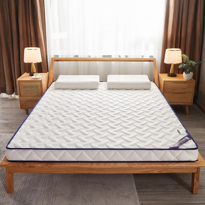 91家纺网 家纺一手货源 找家纺 欣罗兰 2023新款立体针织三明治双面床垫系列-成人款 格韵白