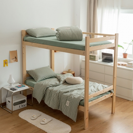 91家纺网 家纺一手货源 找家纺 （总）北欧良品 A类全棉水洗棉学生宿舍上下铺三件套开学季纯棉