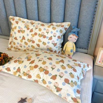 91家纺网 家纺一手货源 找家纺 总 百寐 新款复古文艺风13372全棉气质印花枕套