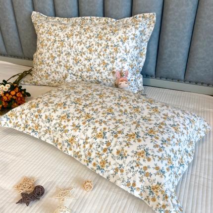 91家纺网 家纺一手货源 找家纺 总 百寐 新款复古文艺风13372全棉气质印花枕套